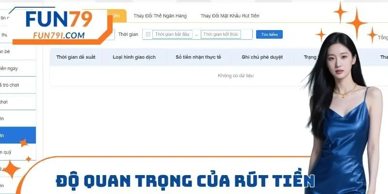 Độ quan trọng của rút tiền FUN79
