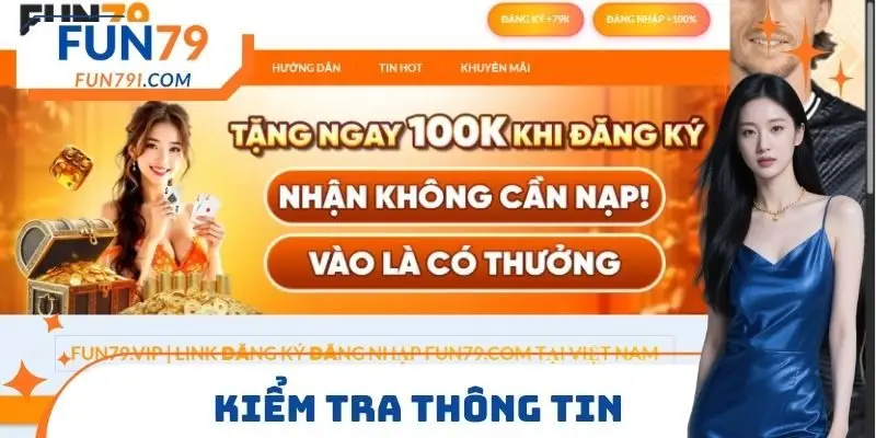 Kiểm tra thông tin